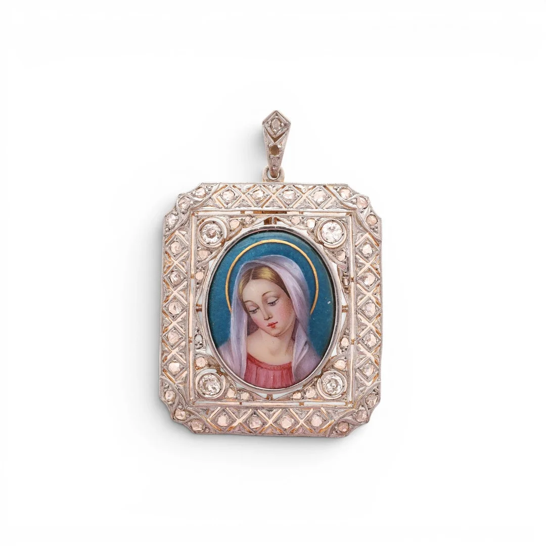Art Deco devotional medal, circa 1920. — Brooches & Pendants — Balclis
