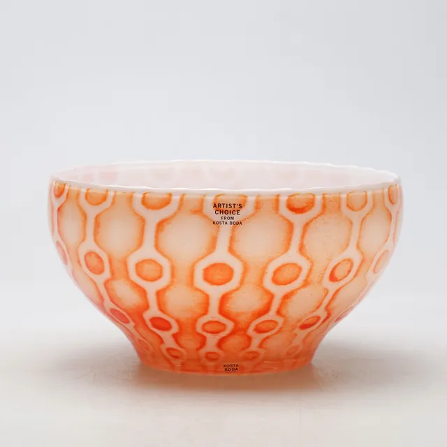 OLLE BROZÉN. skål, glas, "Lolly Bowl", Artist's Choice, Kosta Boda, signerad.