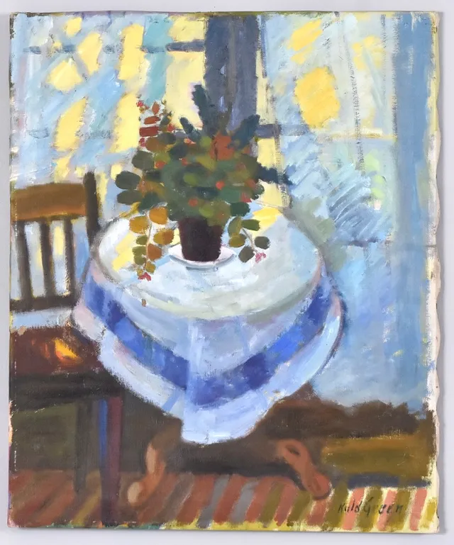 KULO GREEN. Olja på duk.