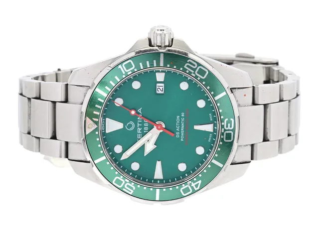 CERTINA, DS Action Diver (300m), Powermatic 80, Cal ETA C07111, Serie nr. FQ7G4JZCA, Ref nr. C032.407.11.091.00, Boett nr. C032407A, herrur, 43 mm, stål, automatisk, safirglas, datum, originallänk, viklås, Ref nr. C032407 A, cert, juli 2019, box, ytterkartong.