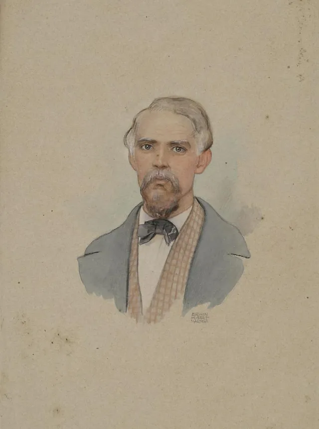 ERWIN HUBERT. Male portrait.
