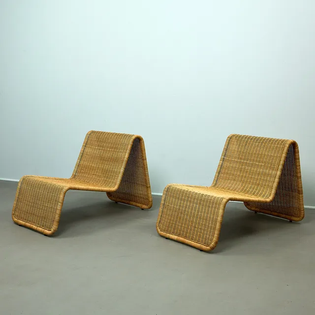 Lounge Sessel / Liegestuhl, Ikea, "Hestra", Korbgeflecht, 1980er Jahre (2).