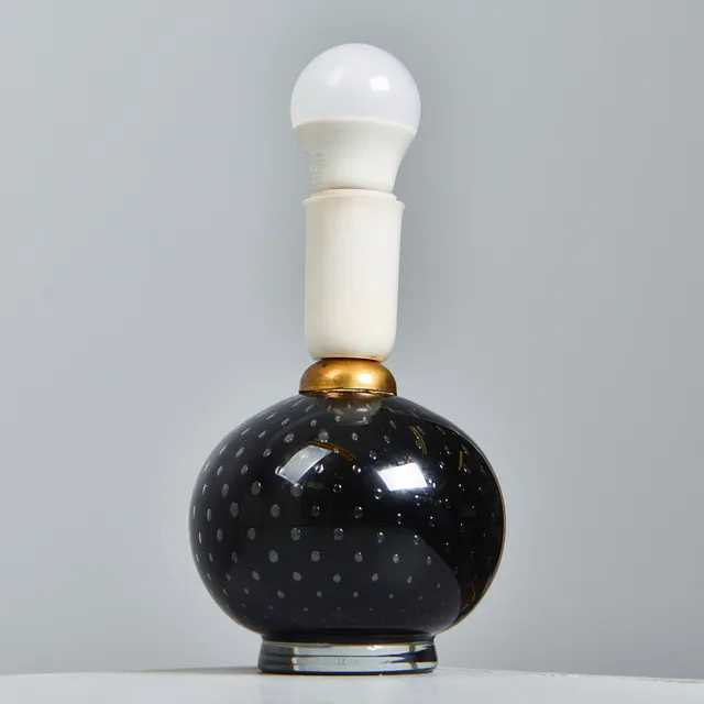 BORDSLAMPA, glas, 1900-talets mitt.