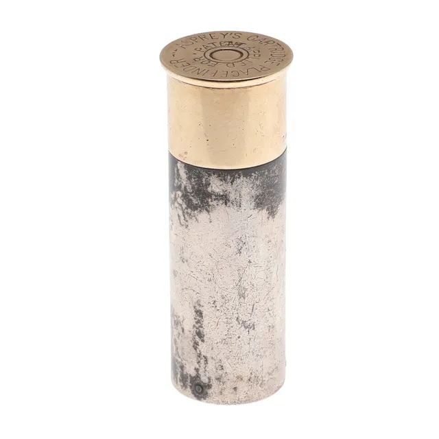 AN ASPREY SILVER AND 9CT GOLD CARTRIDGE PLACEFINDER.