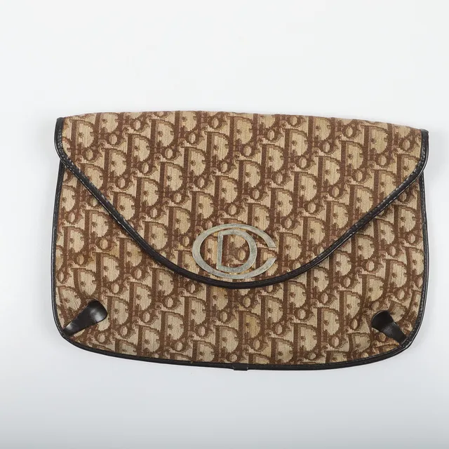 HANDVÄSKA, obliquemönstrad canvas, Christian Dior, Paris.