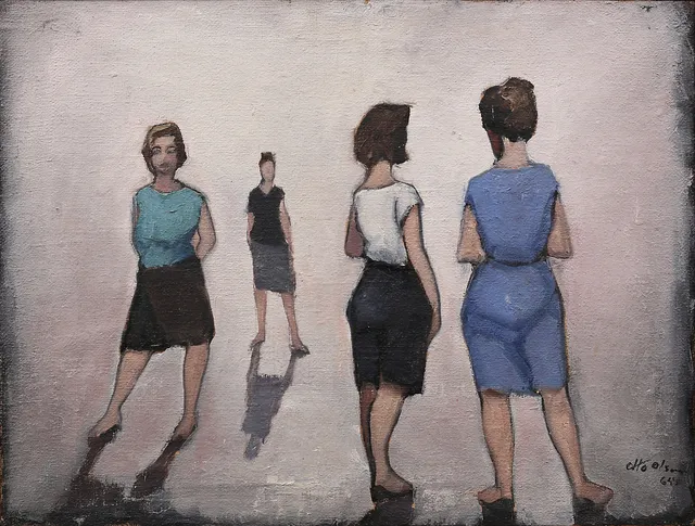 OTTO OLSEN (1906-1966). Figurkomposition, olja på duk, signerad och daterad 1964.