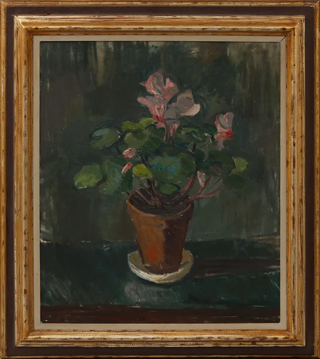 RUDOLF FLINK. Stilleben, olja på duk, signerad.