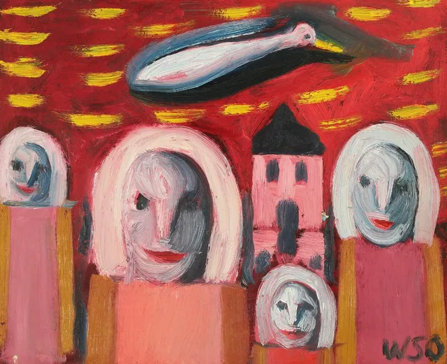 Untitled. Signed WSO. Oil on canvas. 42×52 cm.