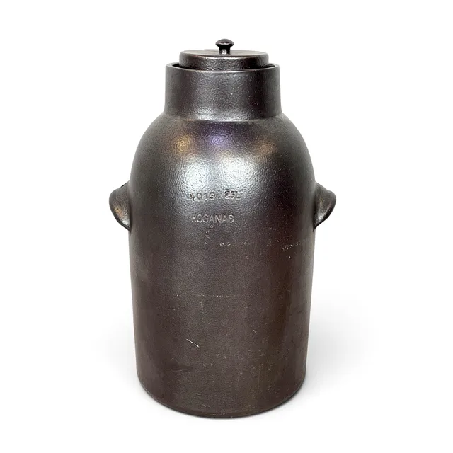 JÄSKRUS, med lock, 25 liter, stengods, Höganäs.