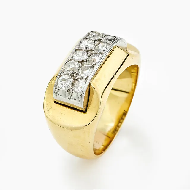 Ring med old-cut diamanter — Ring med old-cut diamanter