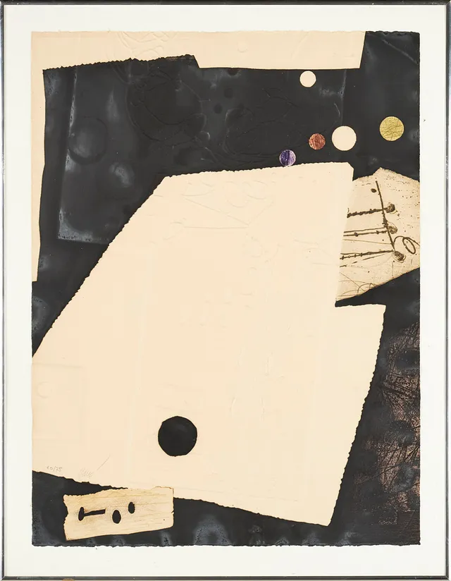 ANTONI CLAVÉ (SPANIEN, 1913-2005). Komposition, carborundum, signerad och numrerad Clavé 10/75.
