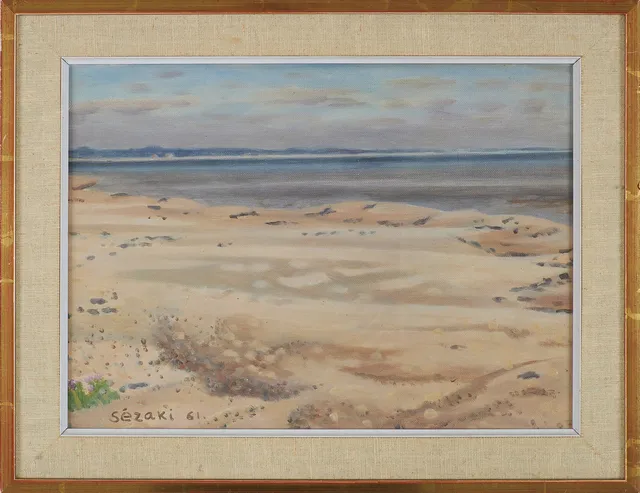 HARUO SEZAKI (1907-1977). Kustlandskap från Kivik, olja på duk, signerad.