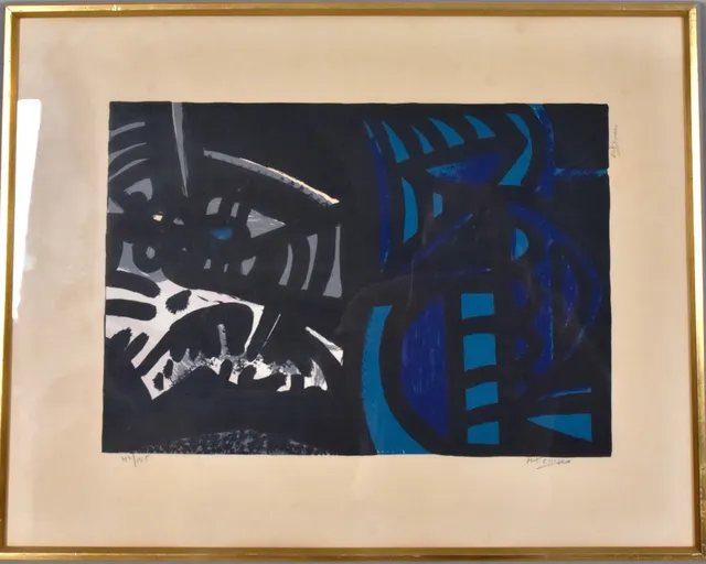 ROLAND KEMPE. Färglitografi.
