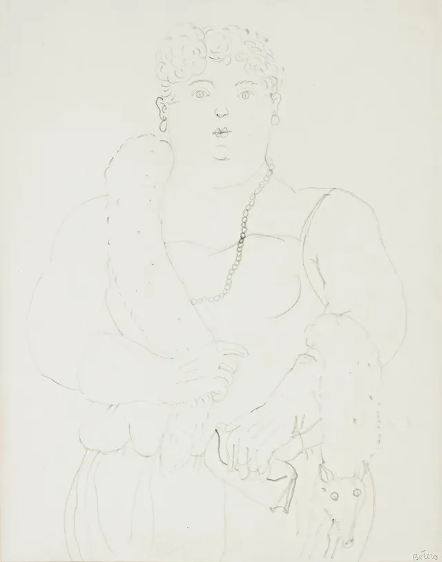 Fernando Botero, "Femme et son étole".