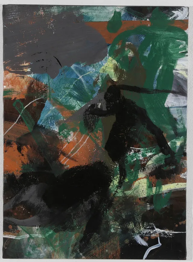 LARS AHLSTRAND (F. 1958). Abstrakt komposition, olie på lærred.