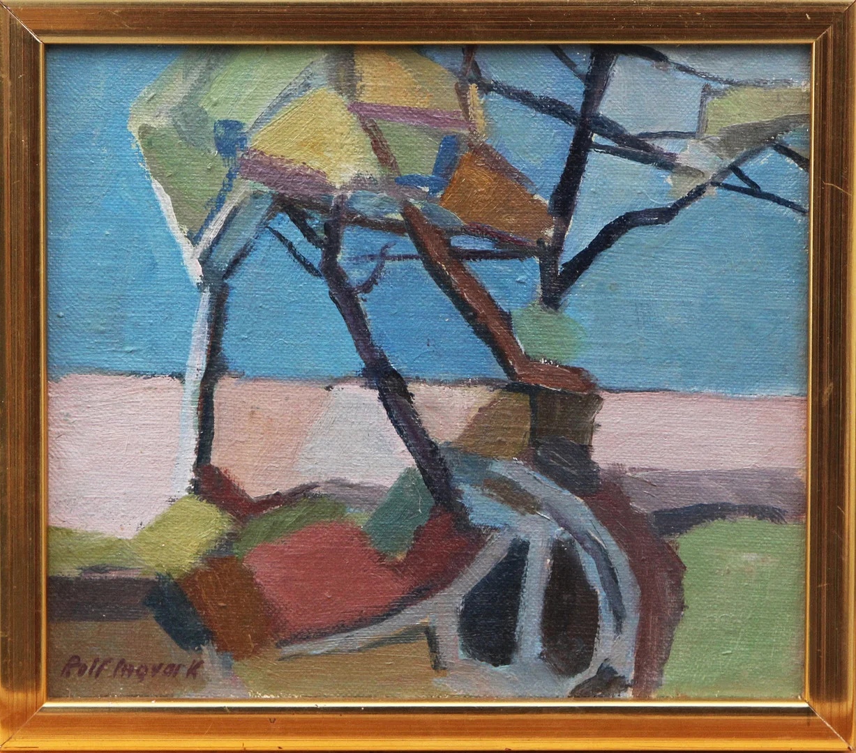 ROLF INGVAR KARLSSON. OLJA, på pannå, signerad. — Paintings — Kalmar Auktionsverk