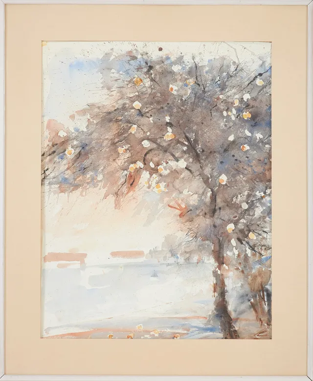 LARS HOLM (FÖDD 1956). "Cot Pomona", akvarell på papper.