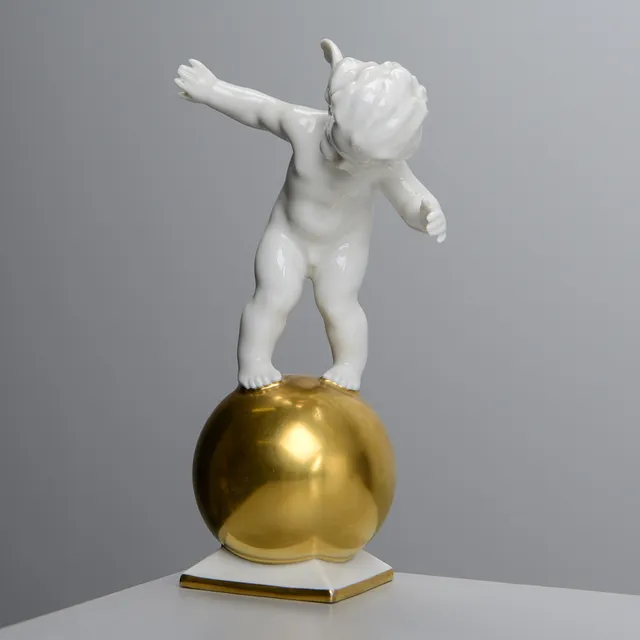 KARL TUTTER. Figurin, Putti, Hutschenreuther, Tyskland, 1920/30-tal.