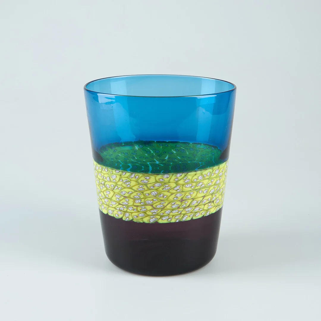 RICCARDO LICATA. Vas. "Double incalmo e murrina", model 3517, Riccardo Licata / Paolo Venini. Vetri Soffiati Muranesi e C. Italien 1950-tal. — Art glass — Stockholms Auktionsverk Helsinki