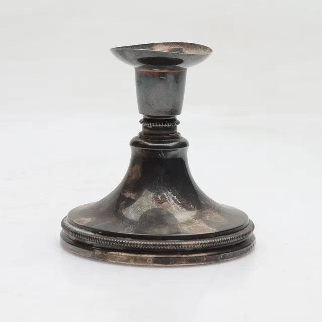 ERIC LÖFMAN. Ljusstake, silver, MGAB, 1976.