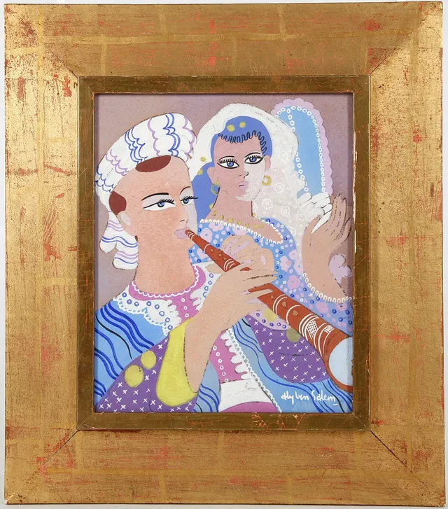 ALY BEN SALEM. 1910-2001. Gouache, signerad.