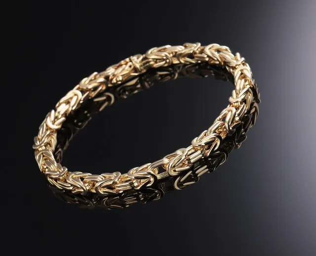 Bjarne Nordmark Henriksen. Solid king bracelet of 14 kt. gold