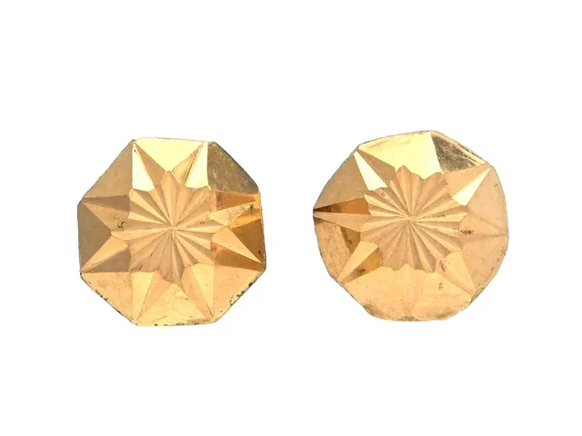 ÖRHÄNGEN, 18K guld, stift, mått ca 5,0 mm, en snurrebuss inte ädelmetall, vikt 0,6 g.