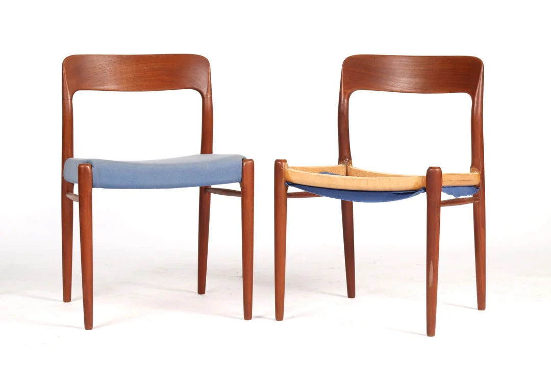 Niels O. Møller. A pair of teak chairs, model 75 (2) — Furniture/Chairs — Lauritz