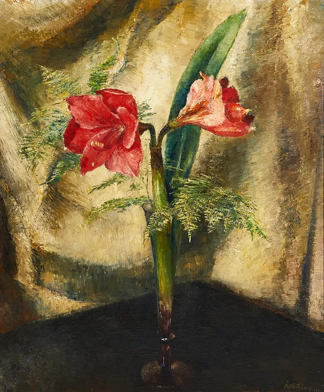 ÅKE NOTHBERG (1893-1973). Blomsterstilleben med amaryllis, signerad, daterad 1936, olja på duk.