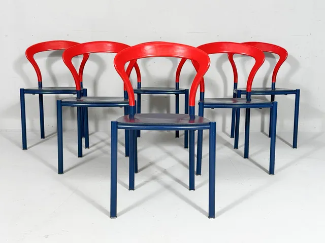 HARTMUT LOHMEYER. für Kusch+Co, 6er Set Stühle/Lotus Stühle, Deutschland, 1980er Jahre.