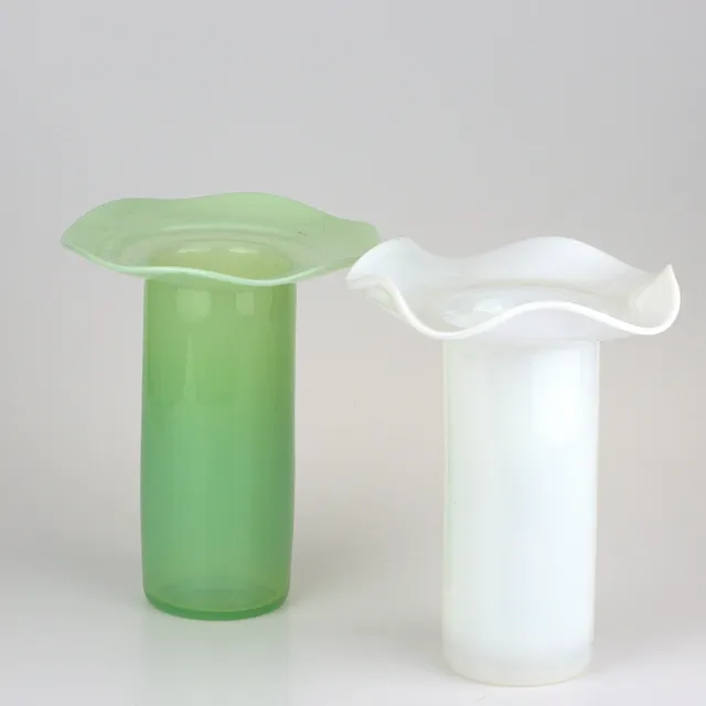 MONICA BACKSTRÖM. Vaser, 2 st, "Top Hat", Fantasia, glas, Boda, signerad.