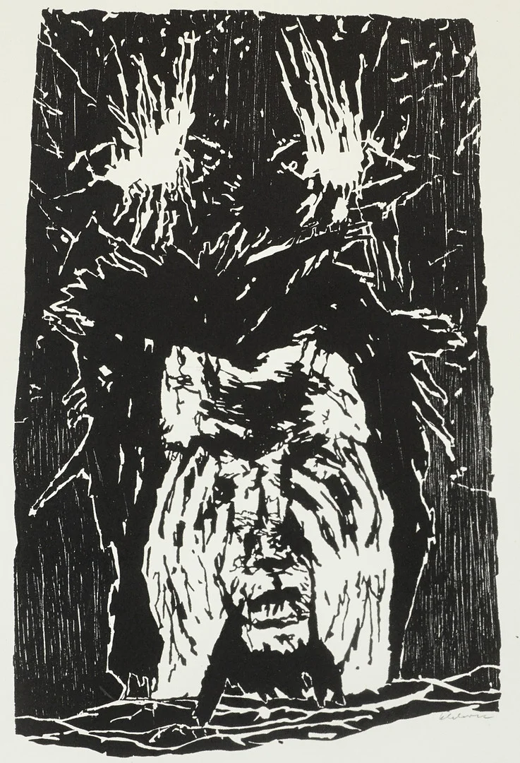 HERMAN TALVIK (ESTLAND/SVERIGE, 1906–1984). Linoleumsnitt, signerat. — Engravings & Prints — Crafoord Auktioner Stockholm