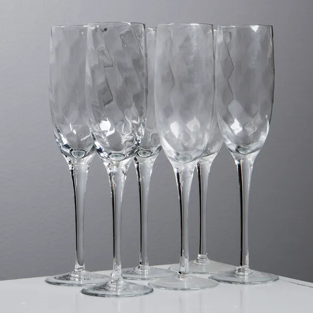 CHAMPAGNEGLAS, 6 st, 1900-talets senare del.