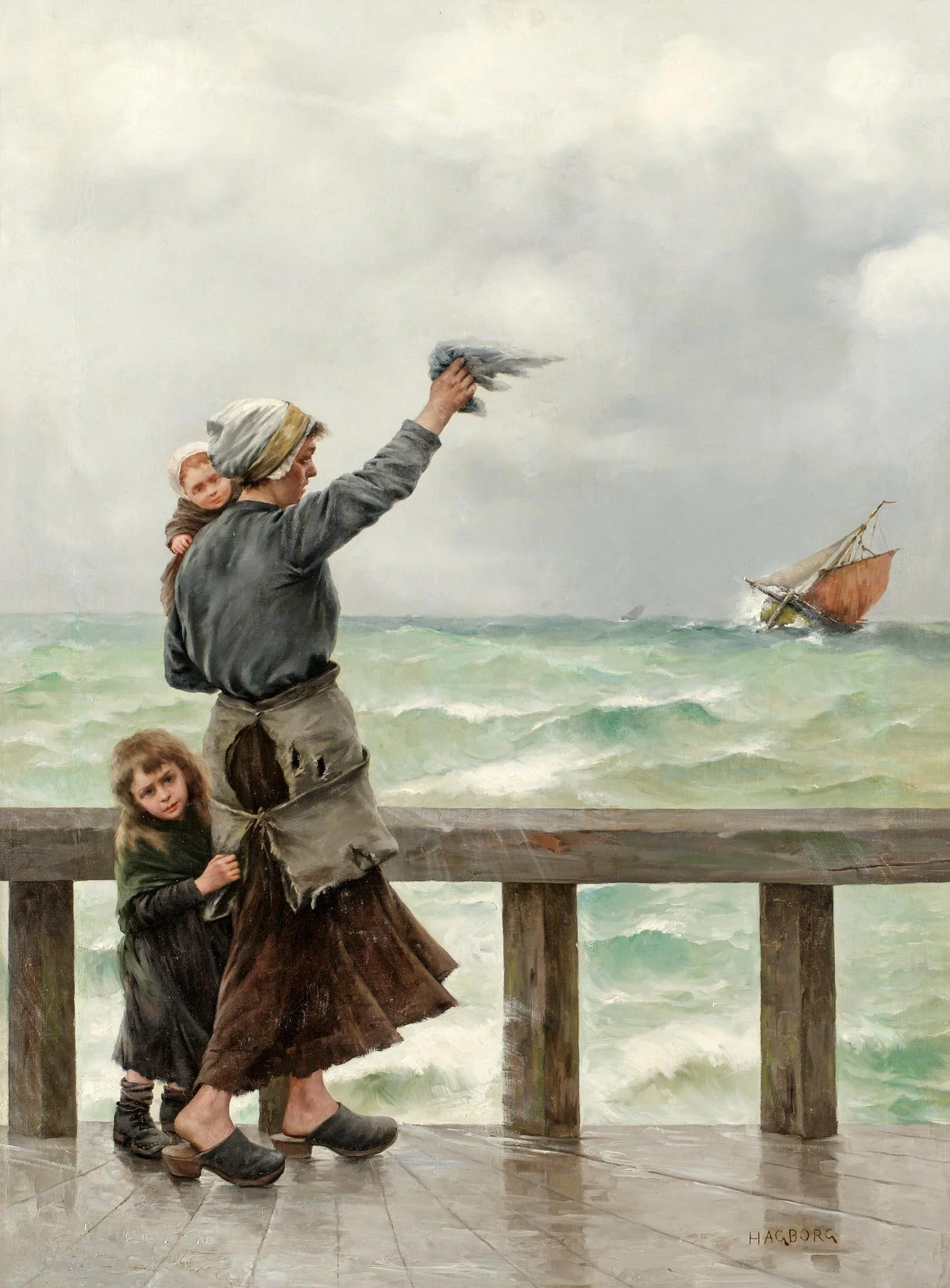 August Hagborg, Fiskarens hemkomst. — Bukowskis