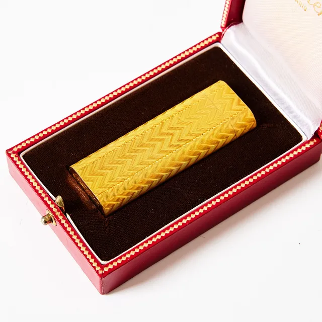 CARTIER, tändare, 1970-tal, märkt Paris C86766, originaletui medföljer.