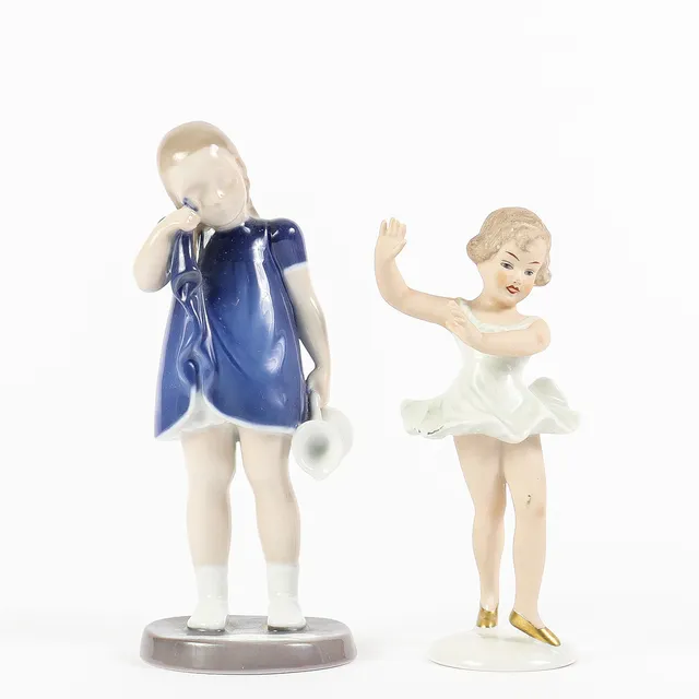 FIGURINER 2 stycken, Wallendorf och Bing & Gröndahl.