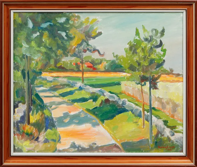 BO VON ZWEIGBERGK. "Wessingsö", olja på pannå, signerad och daterad 1938.