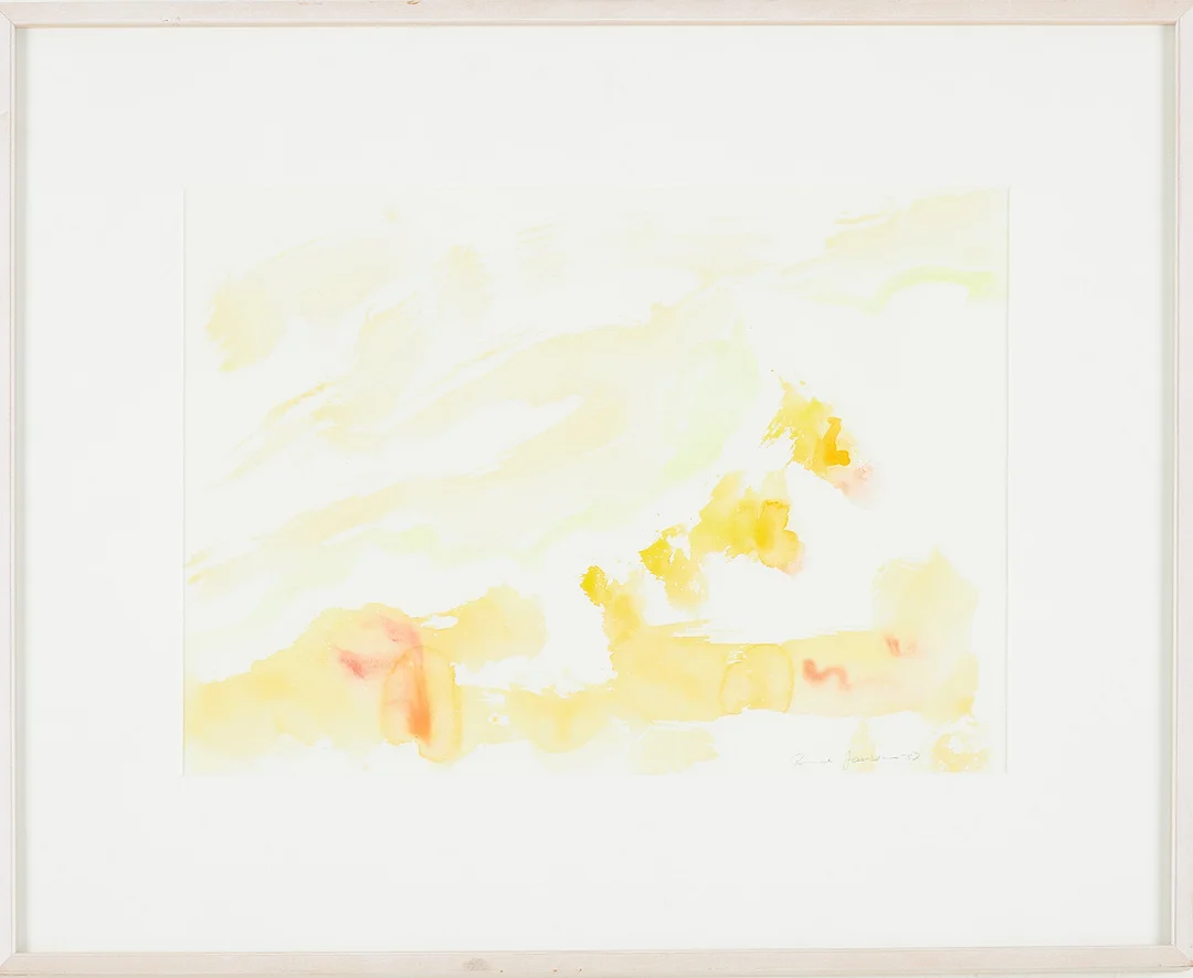 RUNE JANSSON. komposition, akvarell, signerad och daterad, -87. — Paintings — Stockholms Auktionsverk Sickla