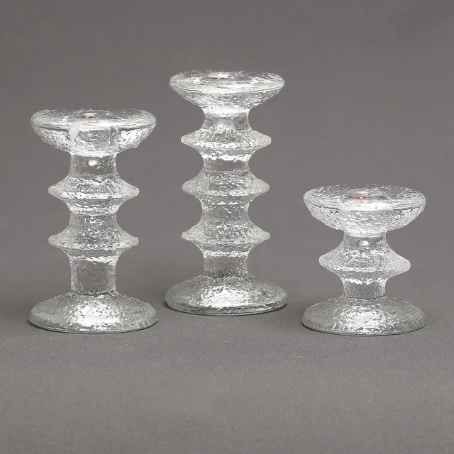 TIMO SARPANEVA. Ljusstakar, 3 st, "Festivo", glas, Iittala, Finland.