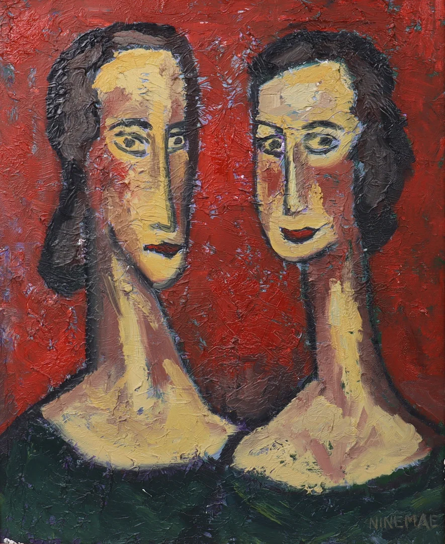 BORIS NINEMAE. olja på duk, "Mor och dotter". — Paintings — Markus Auktioner