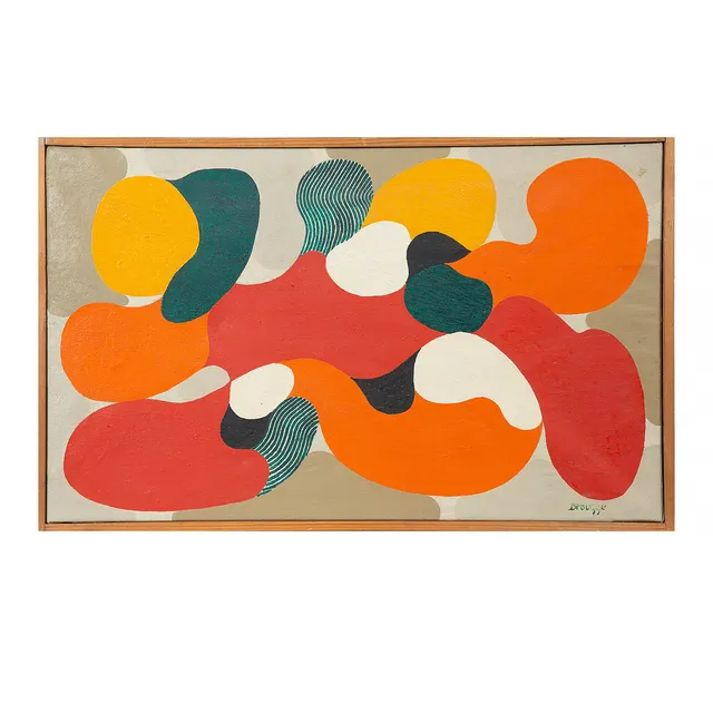 LARS DROUGGE (1930-2007). Komposition, olja på duk, signerad.