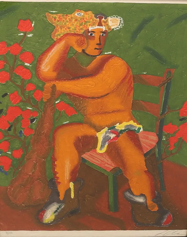 SANDRO CHIA. Carborundum etsning, signerad och numrerad 8/50.