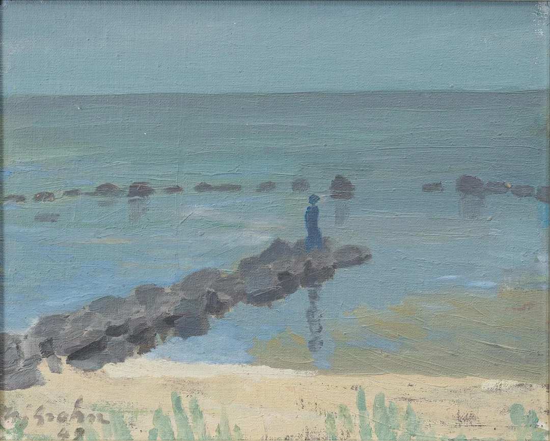 Hjalmar Grahn, "Pojke på stenbrygga". — Konst/Modern svensk konst — Bukowskis
