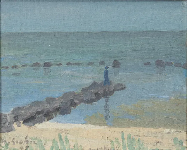 Hjalmar Grahn, "Pojke på stenbrygga".