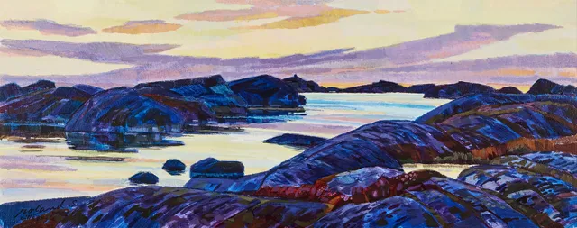 ROLAND SVENSSON. Gillöga i skymningsljus.