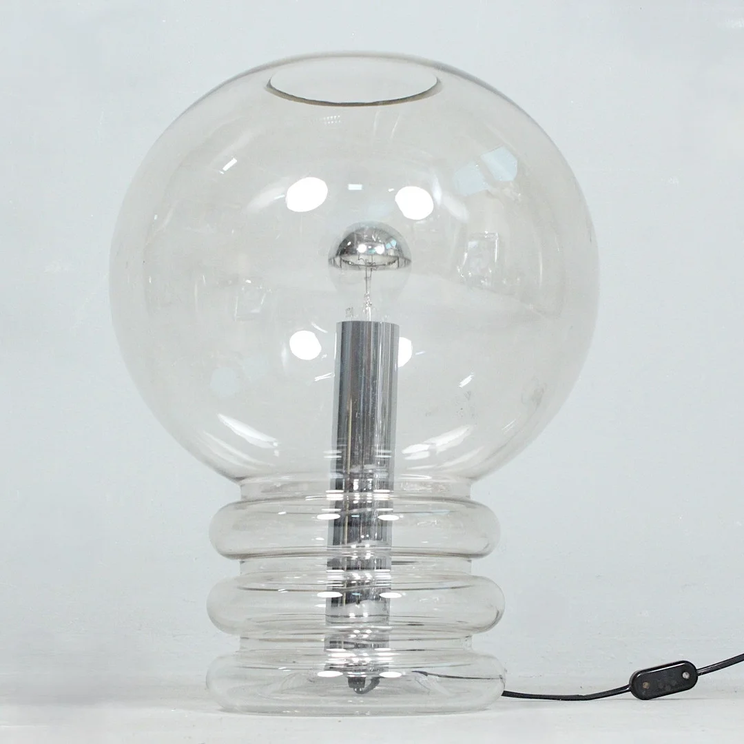 HEINRICH GANTENBRINK für GLASHÜTTE LIMBURG. Tischleuchte 'Bulb Moon', 1970er Jahre. — Table Lamps — Stockholms Auktionsverk Düsseldorf/Neuss