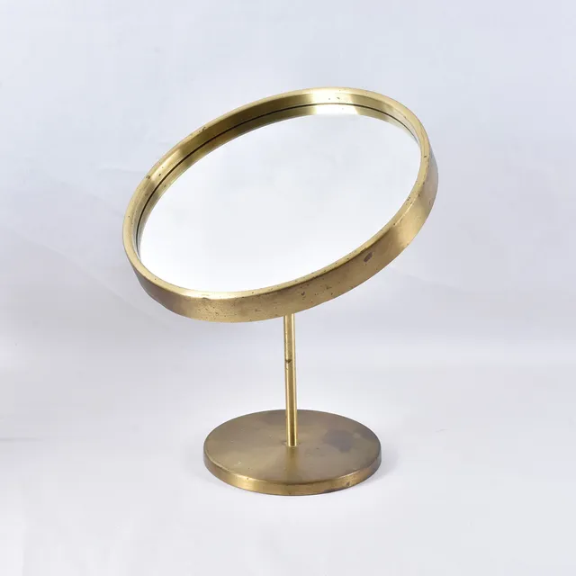 BORDSSPEGEL, mässing/glas, Glasmäster, Markaryd.