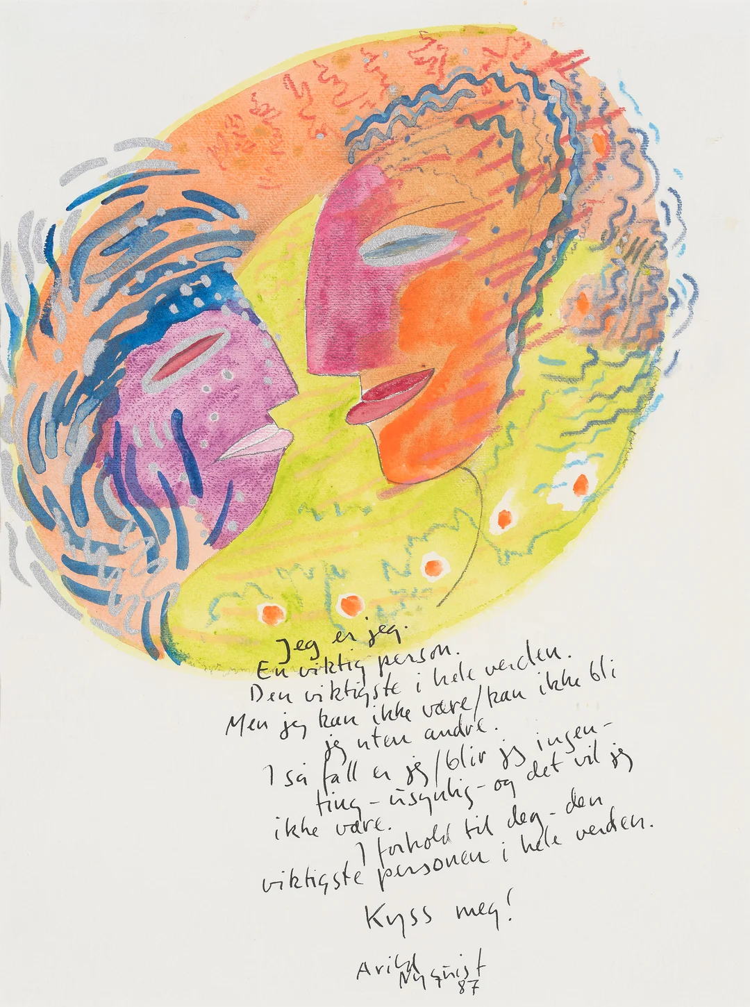 Nyquist, Arild — "Jeg er jeg..." 1987 — Kunst/Øvrig billedkunst — Blomqvist
