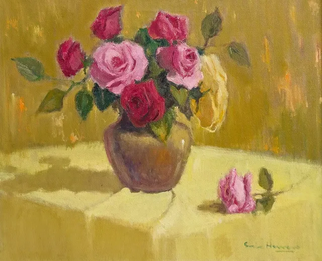 ANTONI SALA HERRERA. JARRÓN CON FLORES. ÓLEO SOBRE TELA. ENMARCADO.