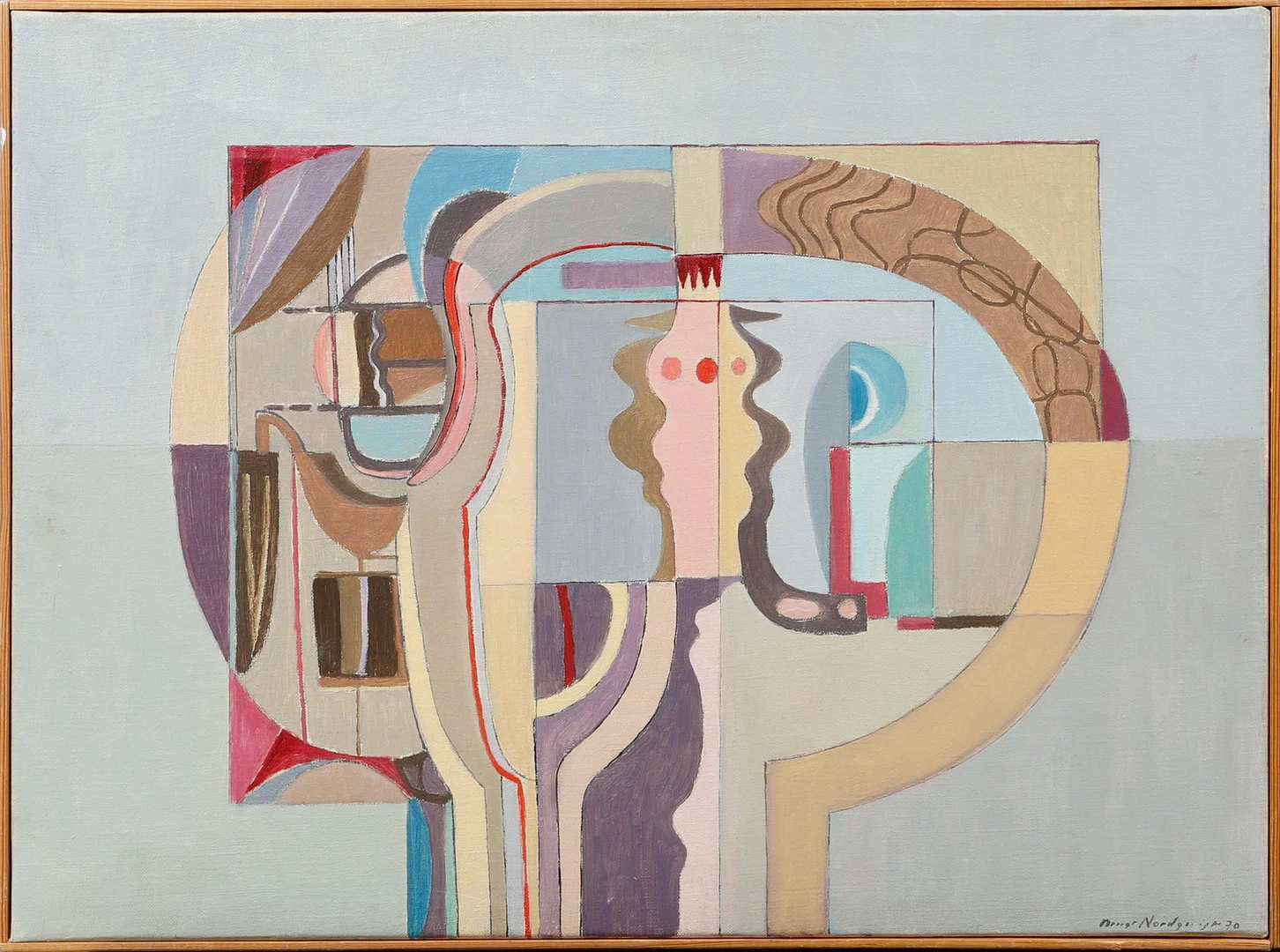 BENGT NORDQUIST. Komposition, olja på duk, signerad och daterad 70. — Paintings — Göteborgs Auktionsverk